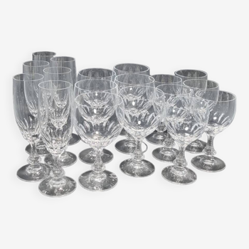 Crystal glasses set - 18 pieces