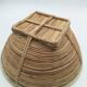 Rattan and brass basket
