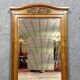 Large Art Deco period mirror in carved oak circa 1930