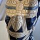 Ceramic XL plant stand 43cm Elephant bleu white