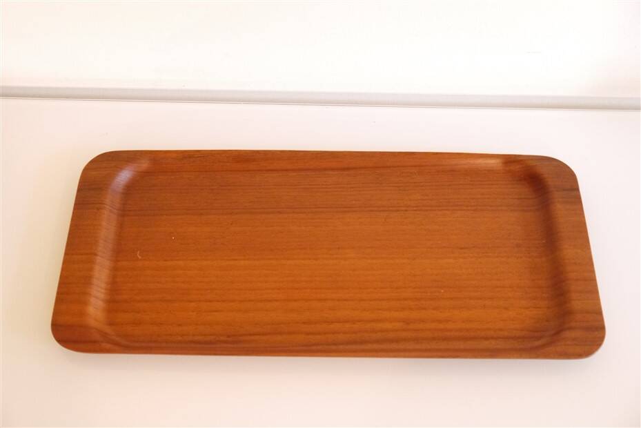 Plateau vintage scandinave en teck