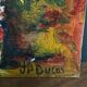 Oil on cardboard by J.-P. Ducos still life 1960
