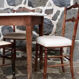 Pair of flying chairs with upholstered seat