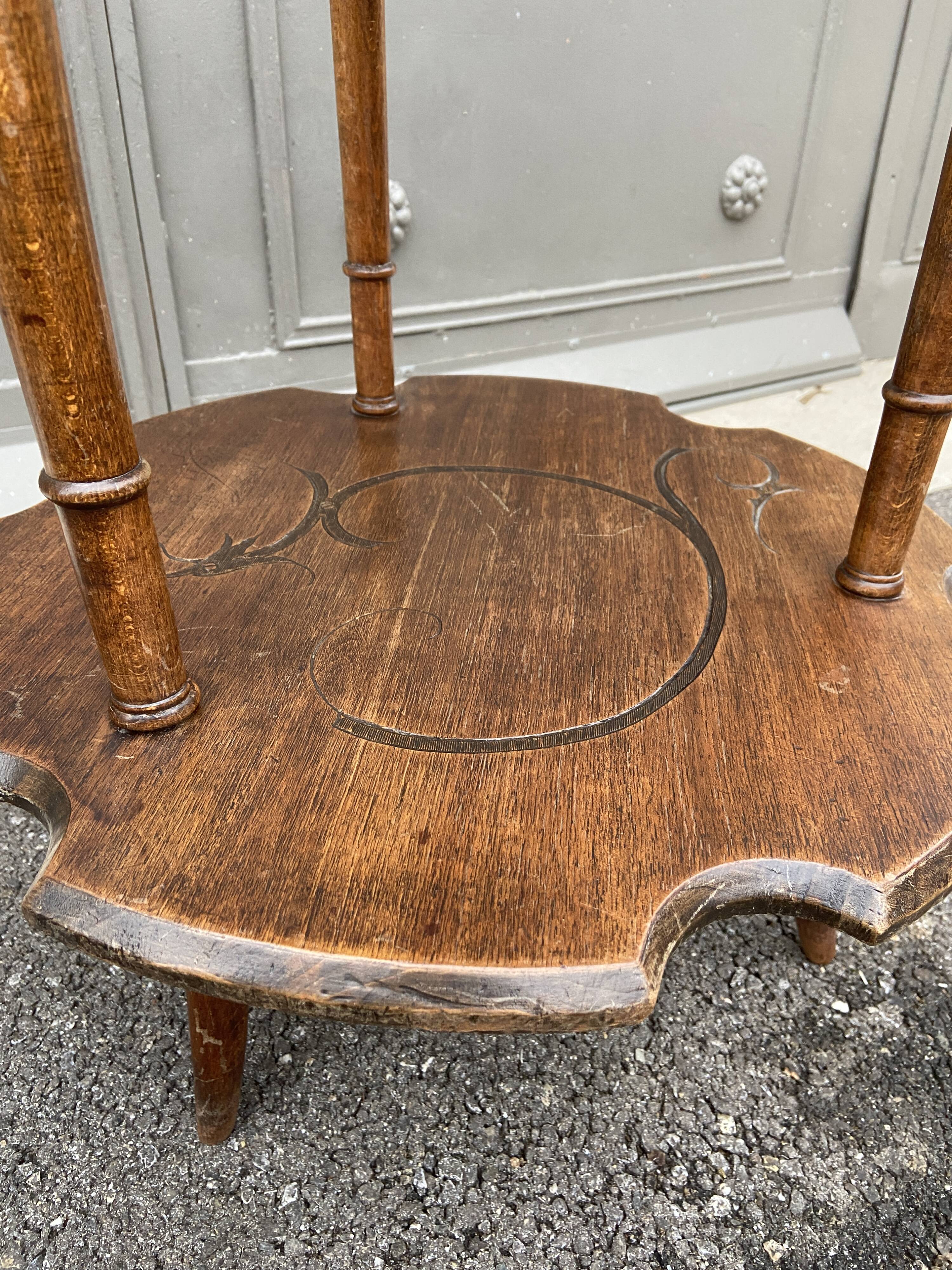Console harness Art Nouveau Jugendstil walnut 1900