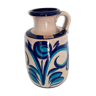 Carstens vase West Germany blue floral motifs
