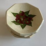 Set of 6 plates in mid-century fruit glazed clay