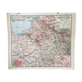 Vintage school map Bassin de Paris