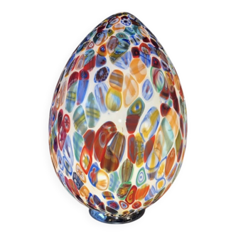 Lampe de Table Soutien Moderne Verre De Murano Millefleurs Design Œuf Neuf