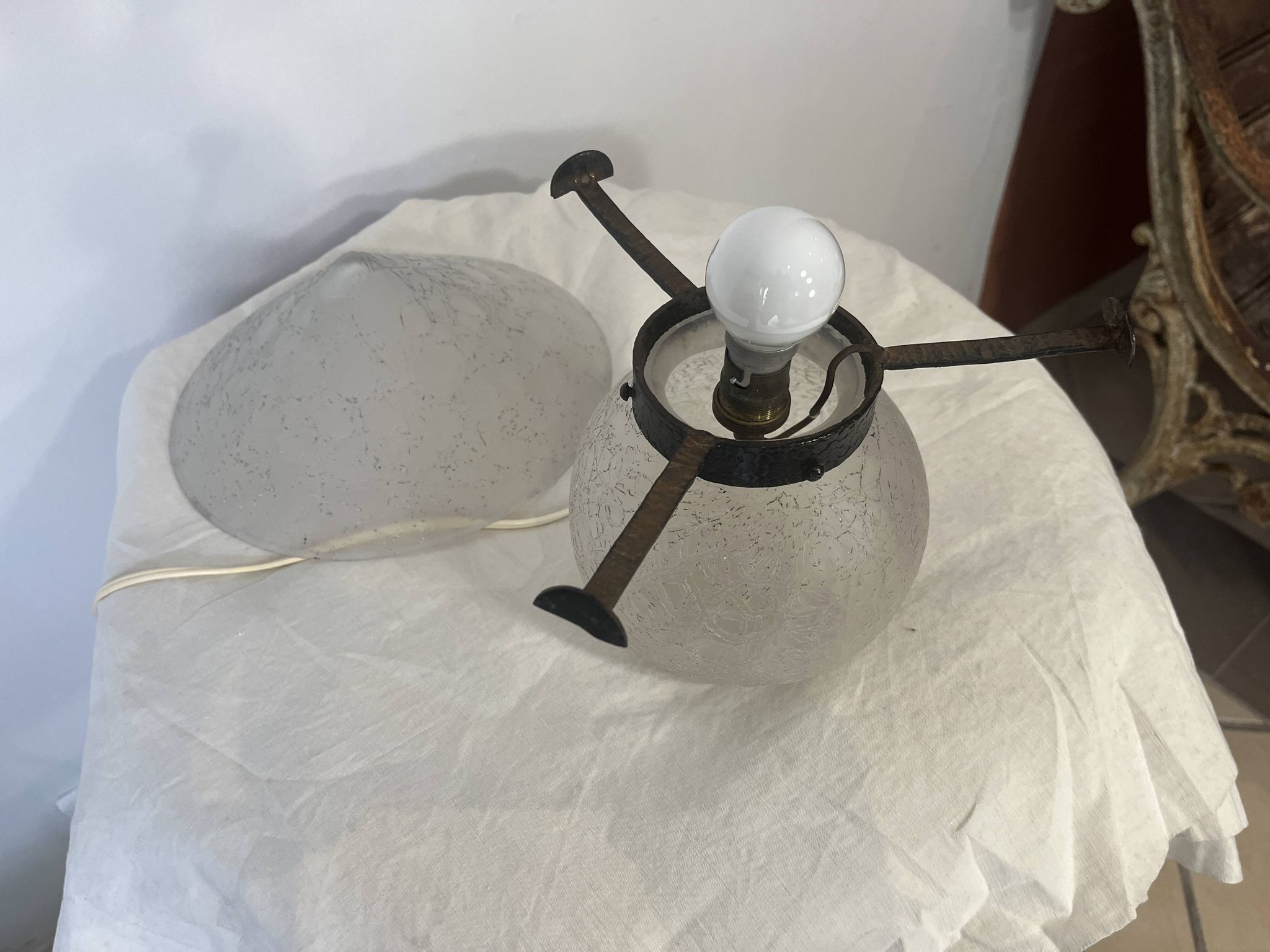 lampe champignon art déco
