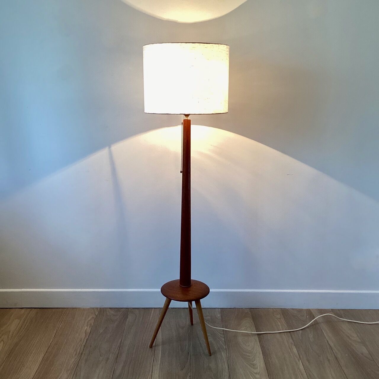 Scandinavian teak floor lamp