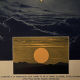 Ancienne illustration sur le soleil vu de Saturne et de la Terre – 1930