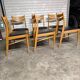 6 chaises scandinave vintage