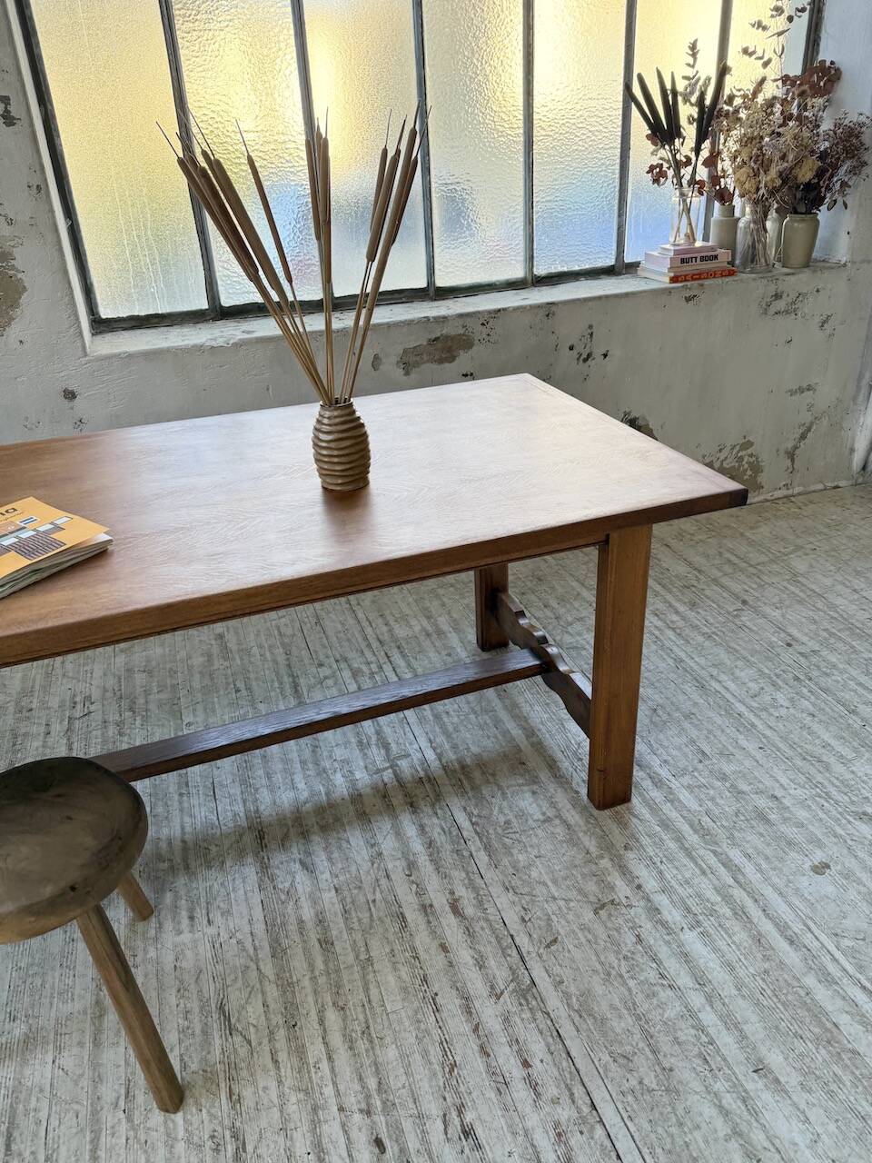 2m oak farmhouse table