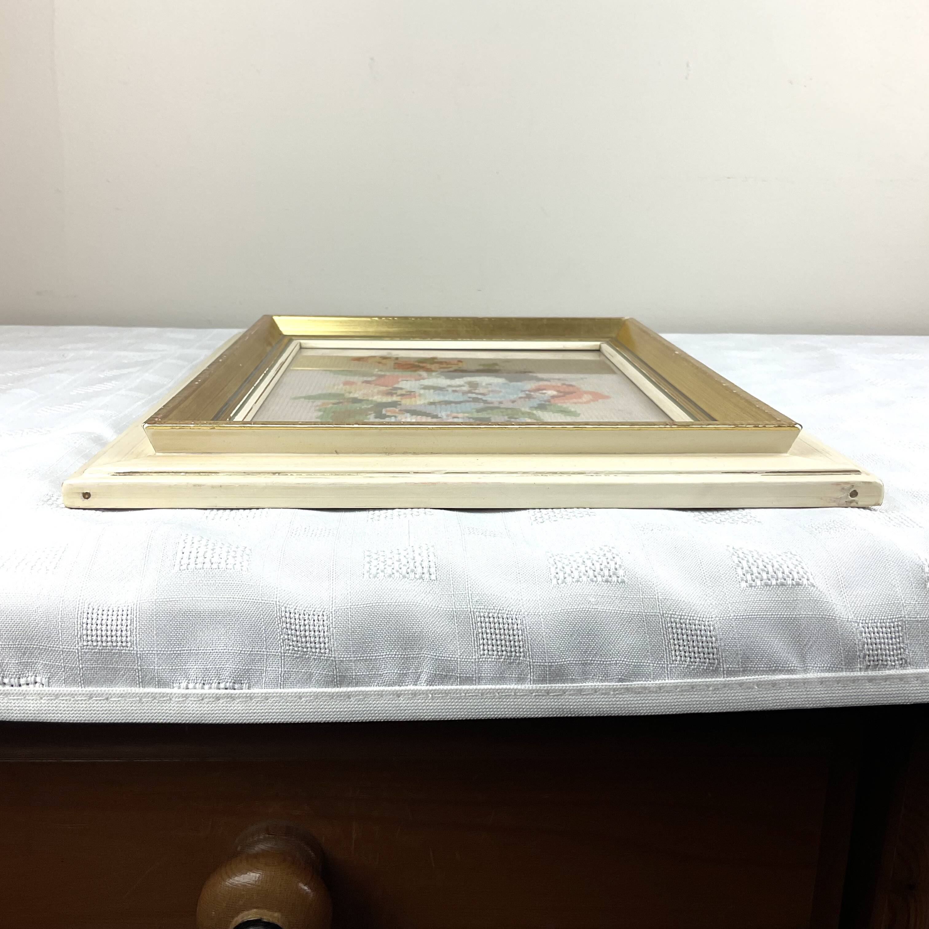 Retro/vintage wooden frame with canvas