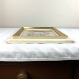 Retro/vintage wooden frame with canvas