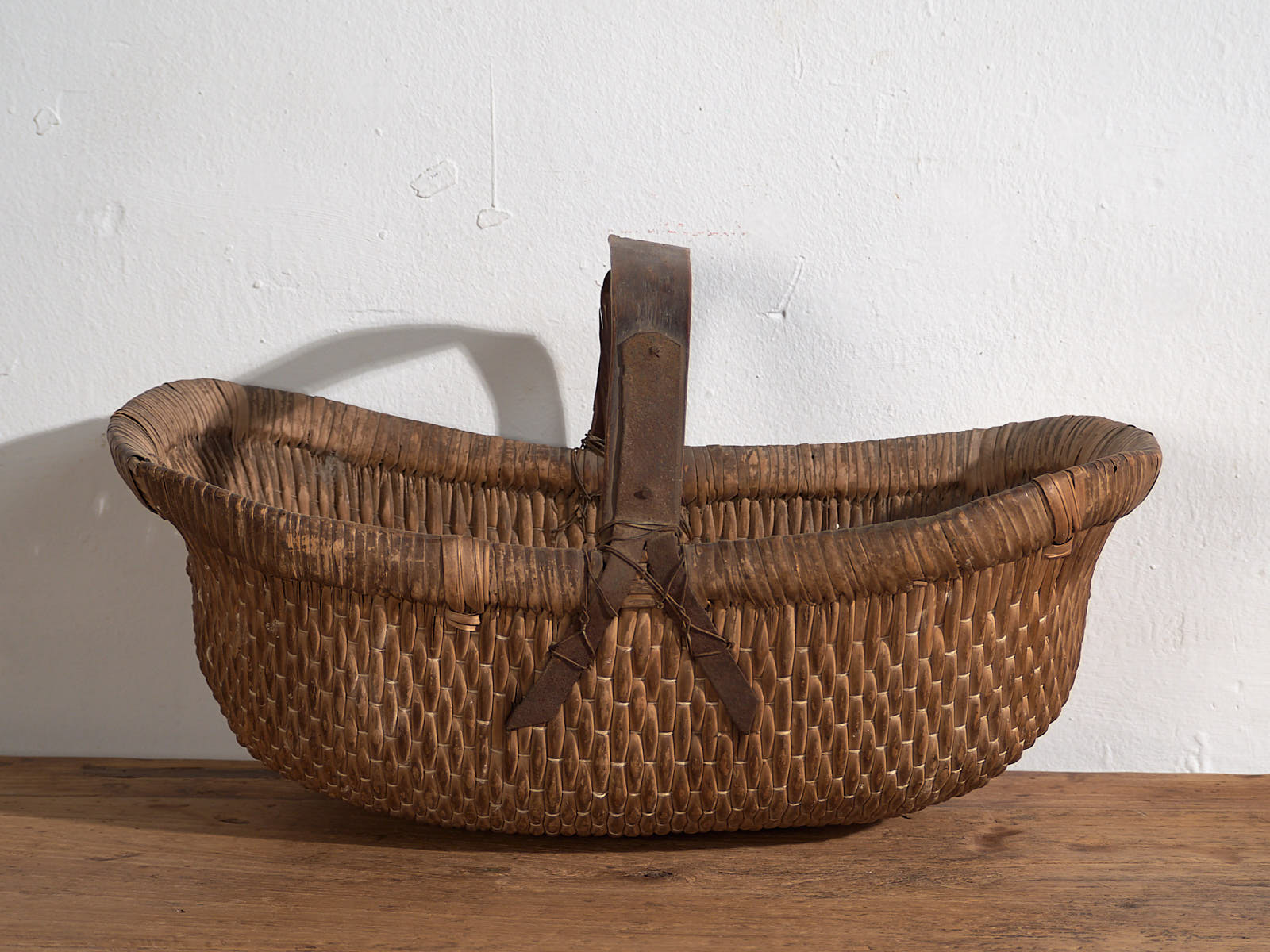 Old Chinese wabi-sabi basket (c.1900) #54