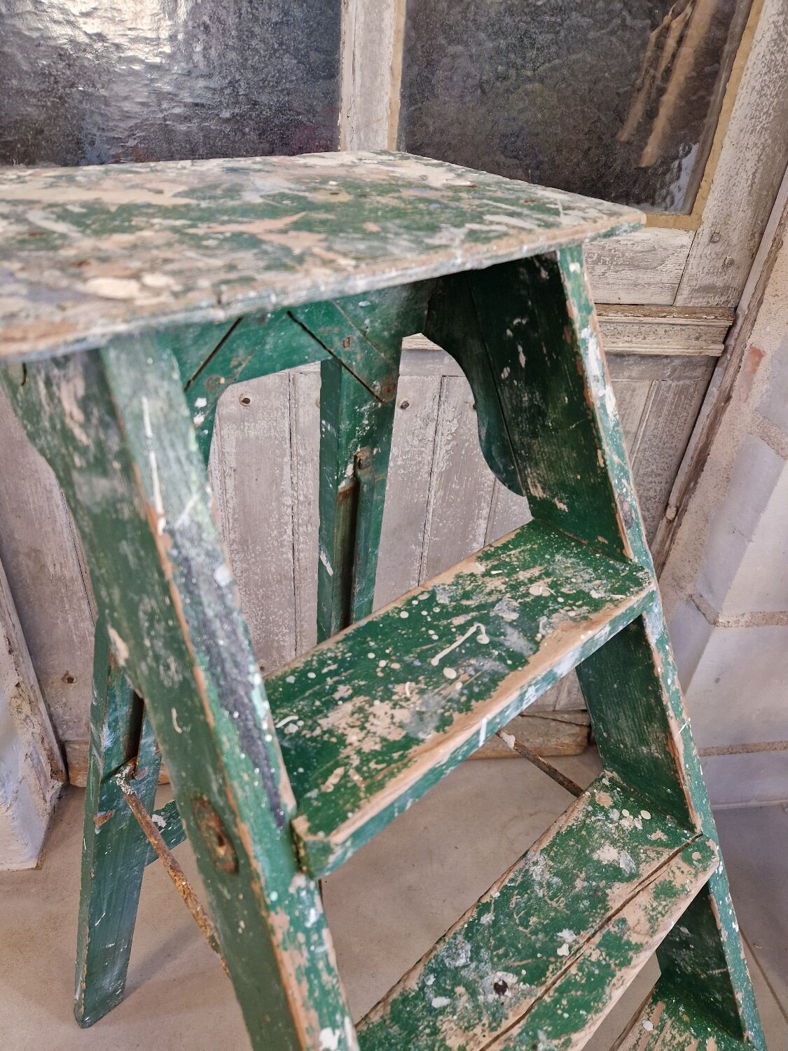 Antique painting workshop stepladder