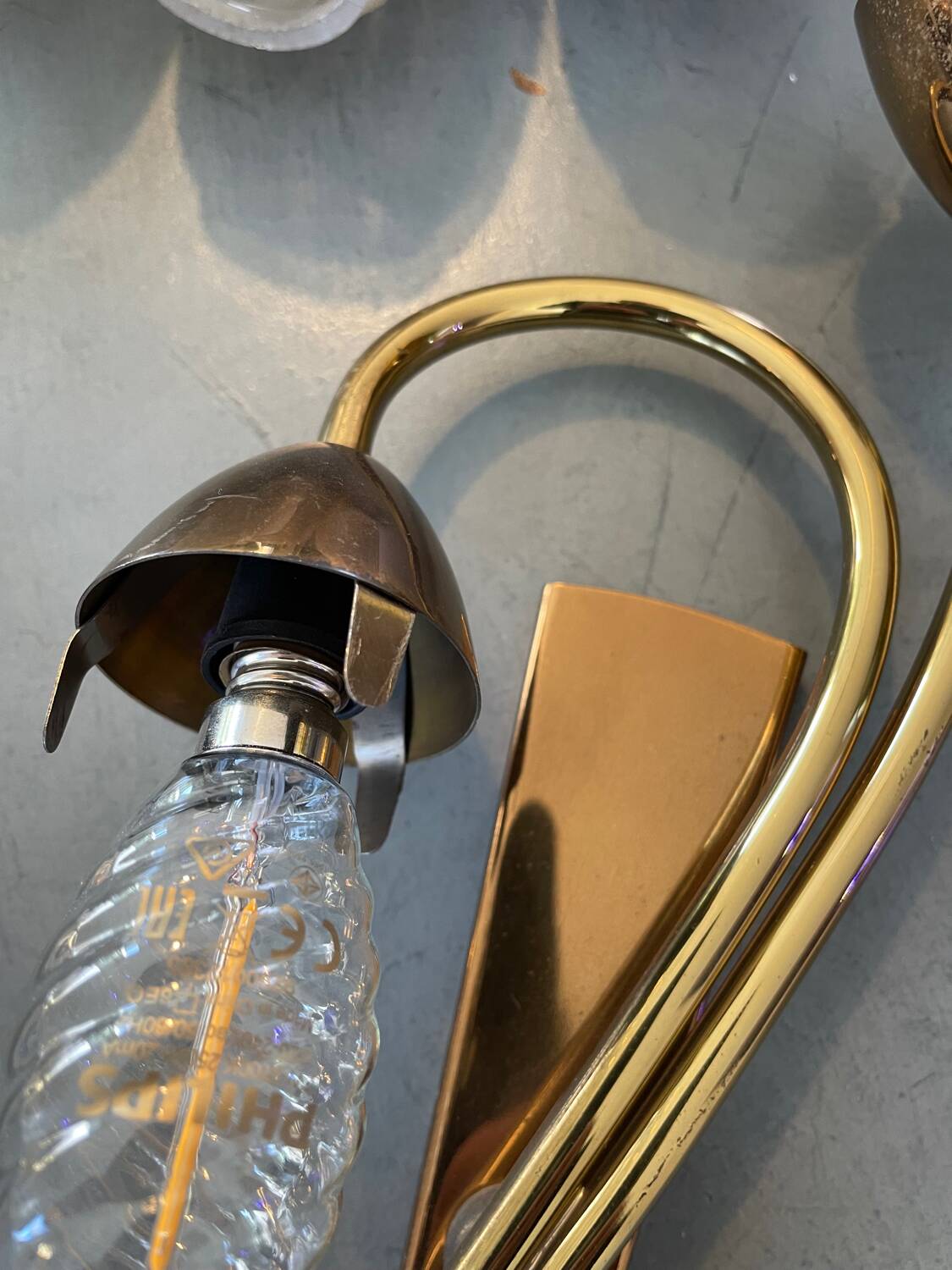 Pair of vintage double wall lights