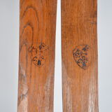Pair of wooden skis