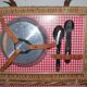 Old artisanal wicker picnic basket 50