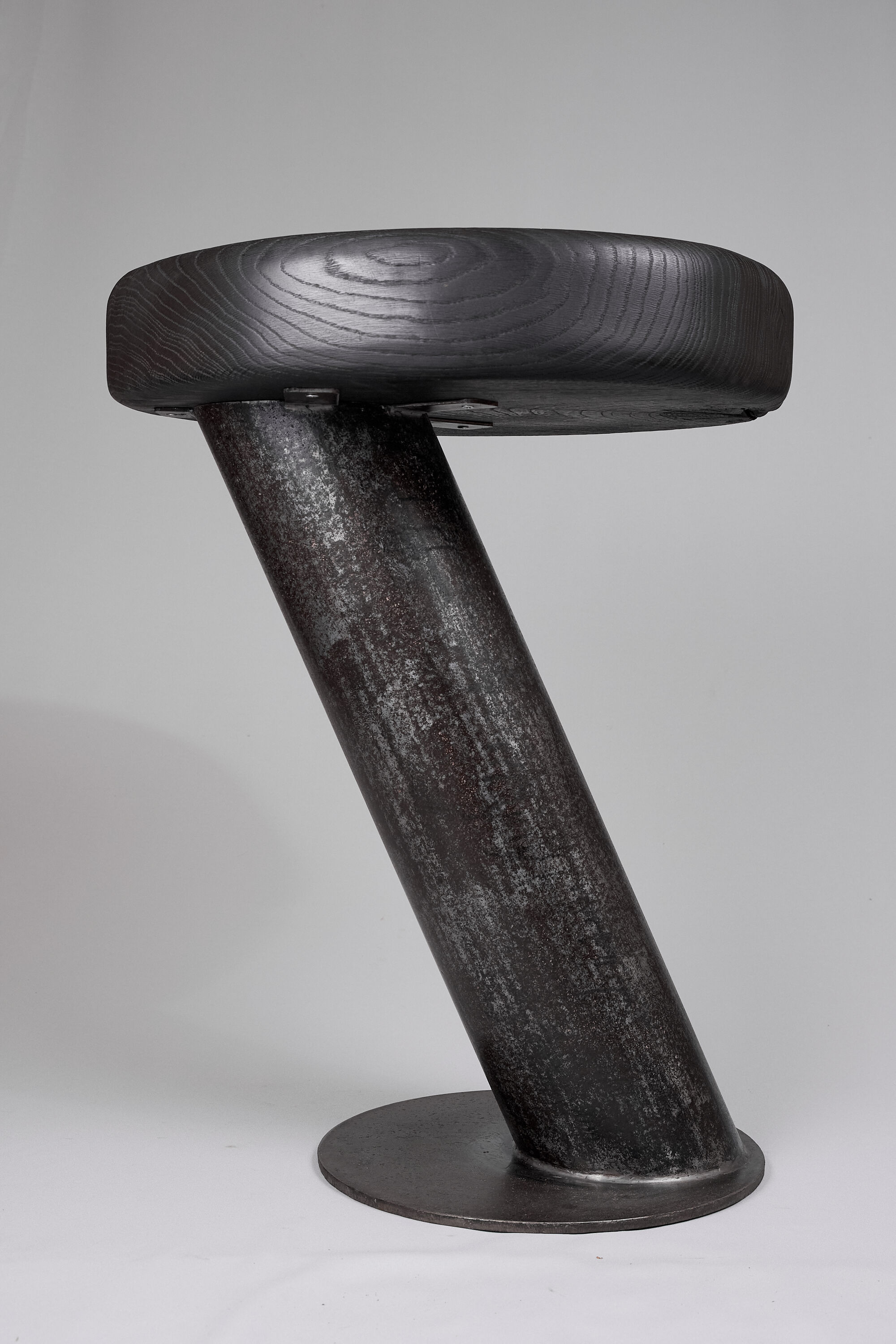 Solid wood sculptural side table, original contemporary design, logniture