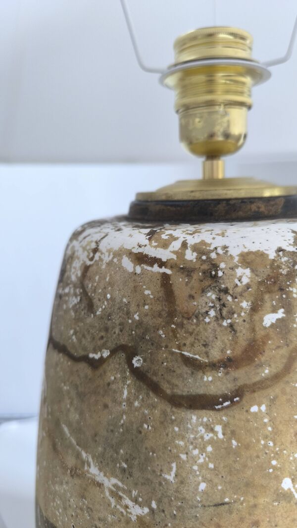 Lampe en faience vintage 1960