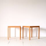 Pair of oak side tables