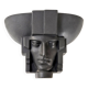 Vintage 1980s Inca pharaoh face ceramic wall lamp Saint-Clément 80s