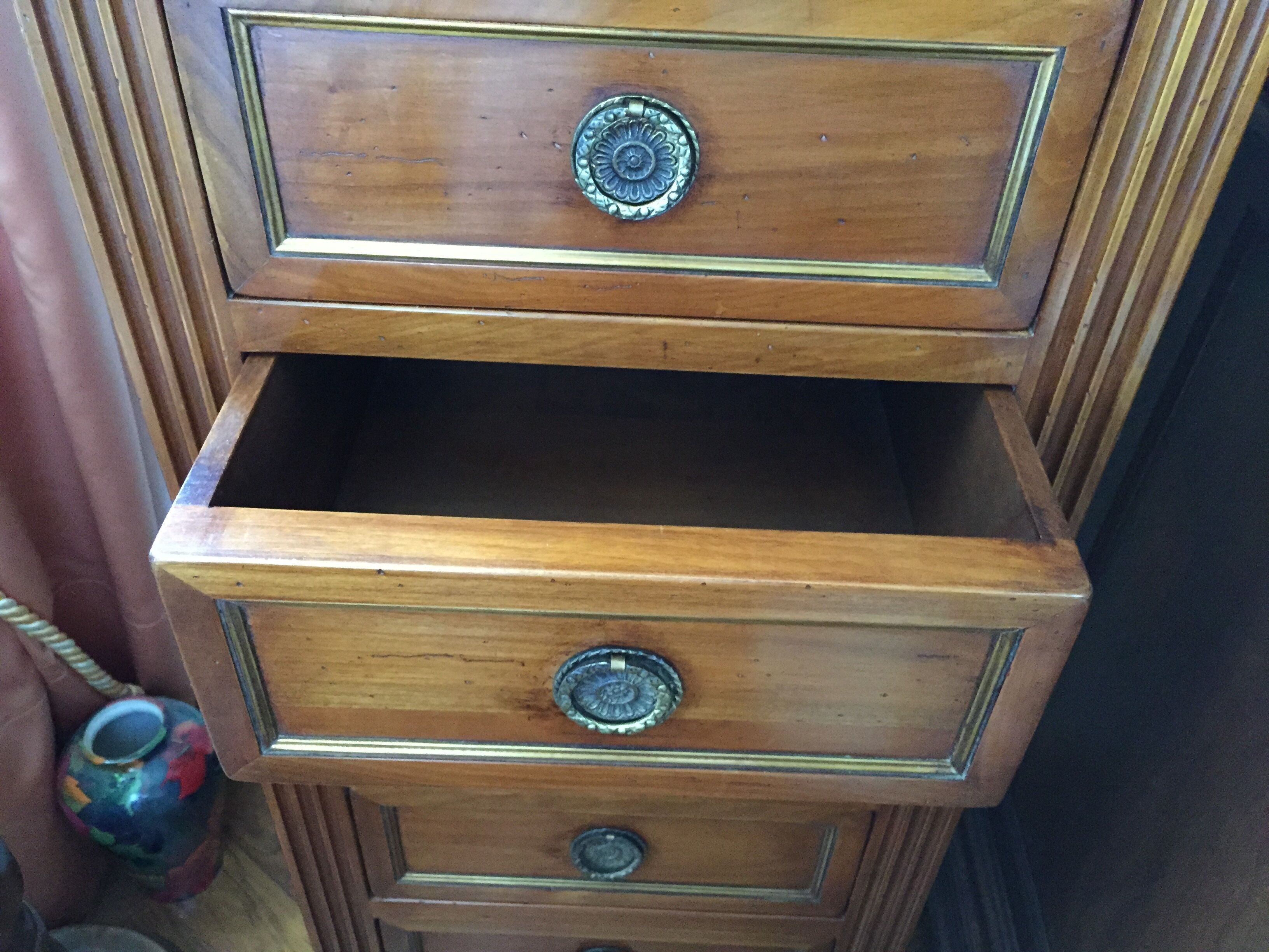Louis XVI-style chiffonnier with six drawers