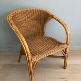 Pair of rattan armchairs from the 60s