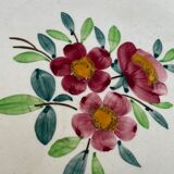 Set of 3 plates with sarreguemines floral motif