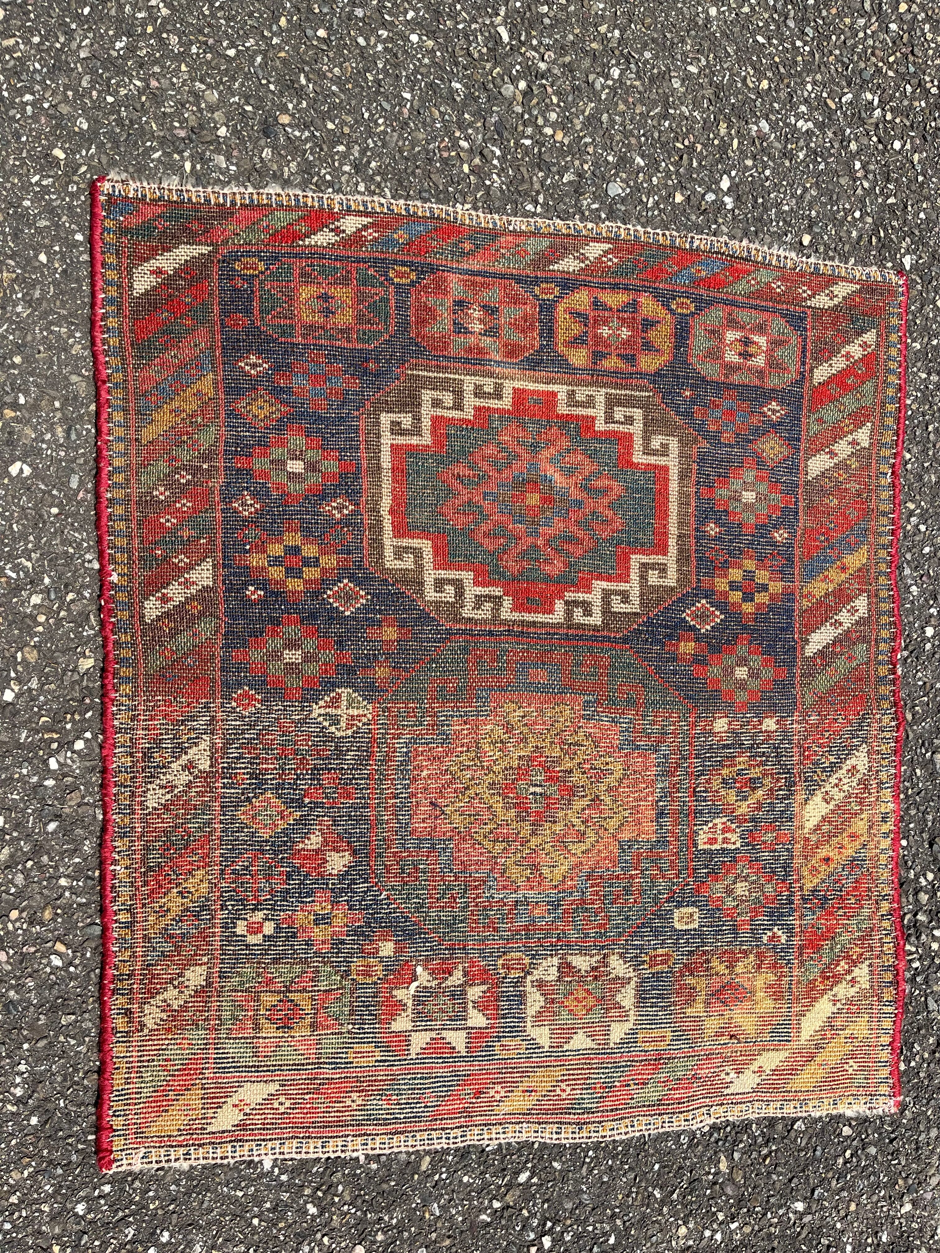 Antique Yastik-Kurdish Carpet Circa 1920