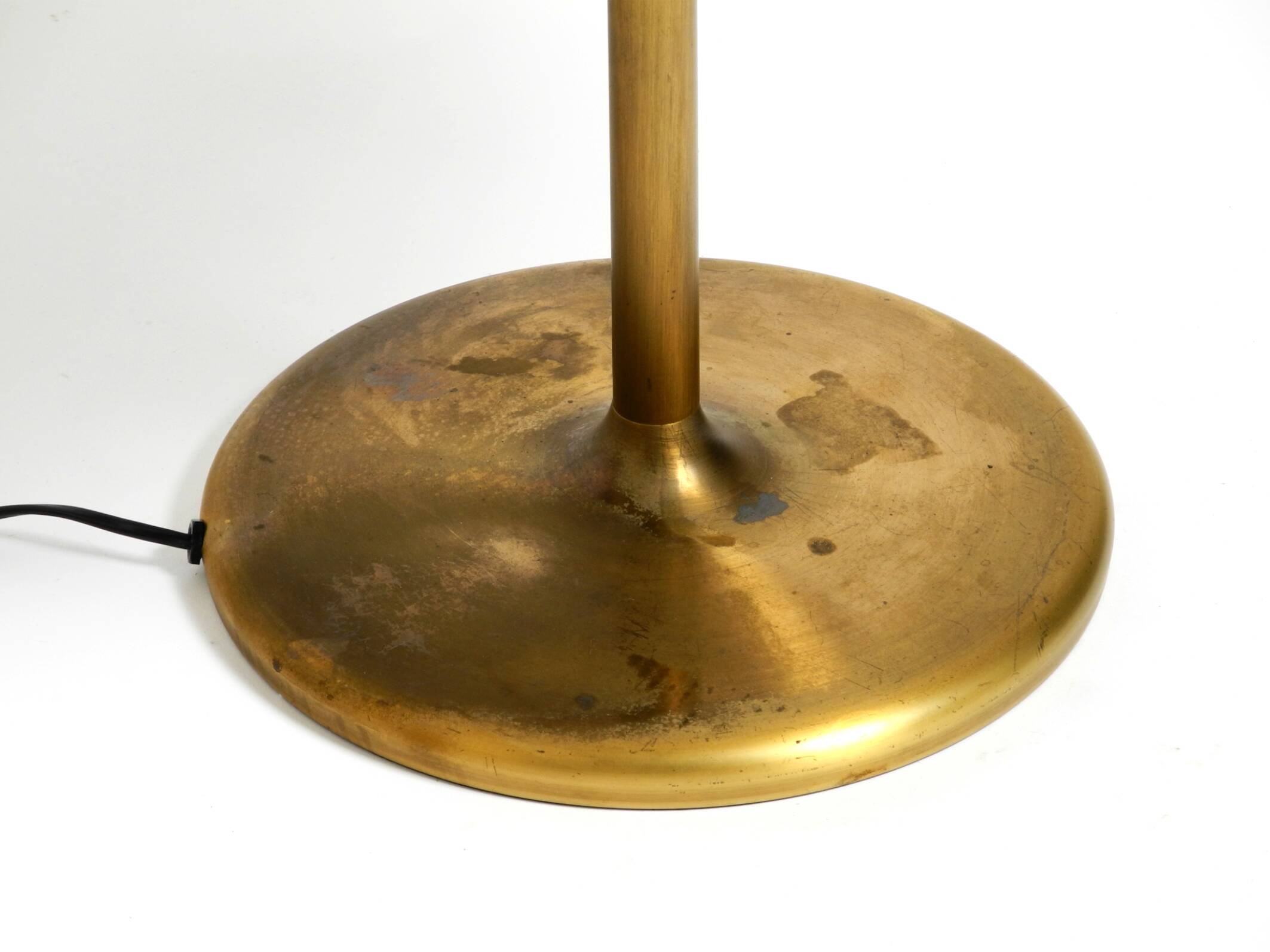 Extraordinary heavy 1960s XXL brass table lamp by Staff with a swivel joint