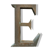 Lettre d’enseigne ancienne E