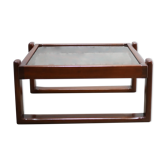 Vintage teak and glass coffee table