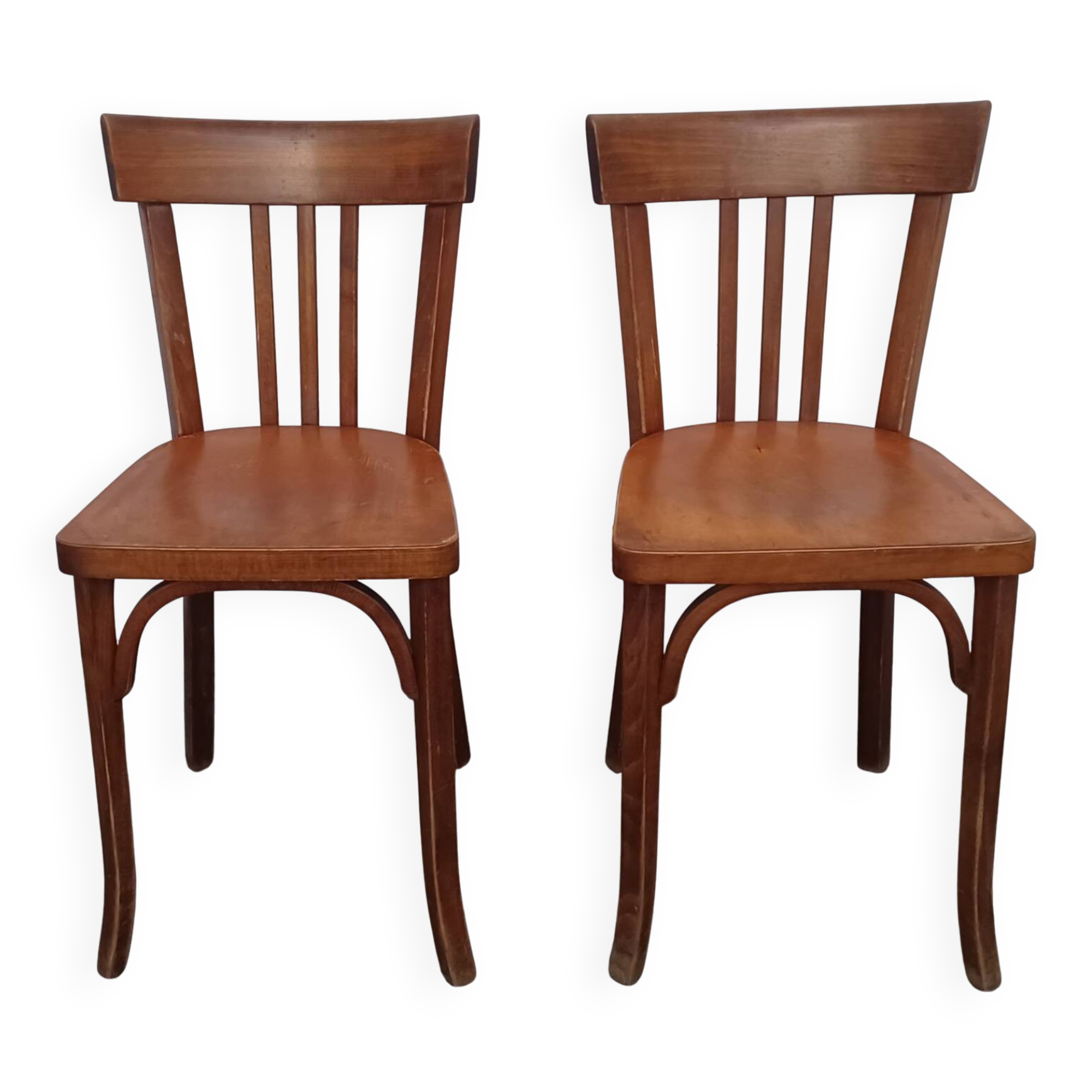 Pair of Baumann bistro chairs