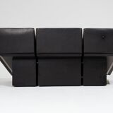 Obliqua two-seater leather sofa, Mario Botta, 1980s