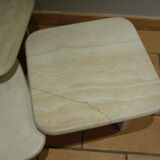 Low tables in travertine