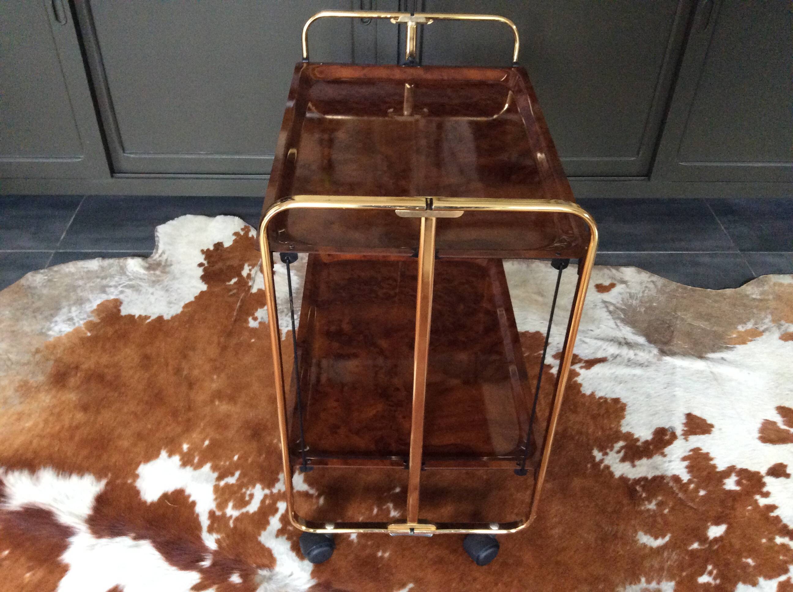 Folding rolling trolley