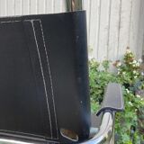 Vintage armchair in black leather