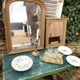 Old gilded mirror Louis Philippe style, 80x57 cm