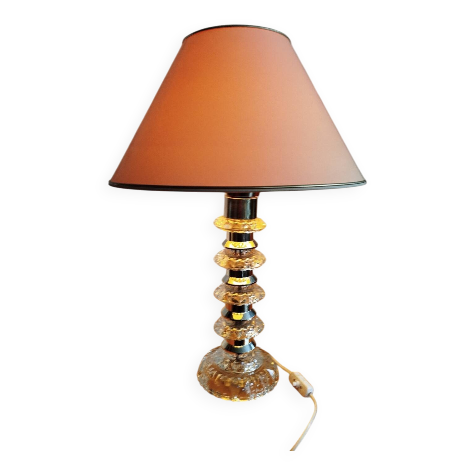 Iconic Carl Fagerlund x Orrefors lamp – cut glass, 1960s