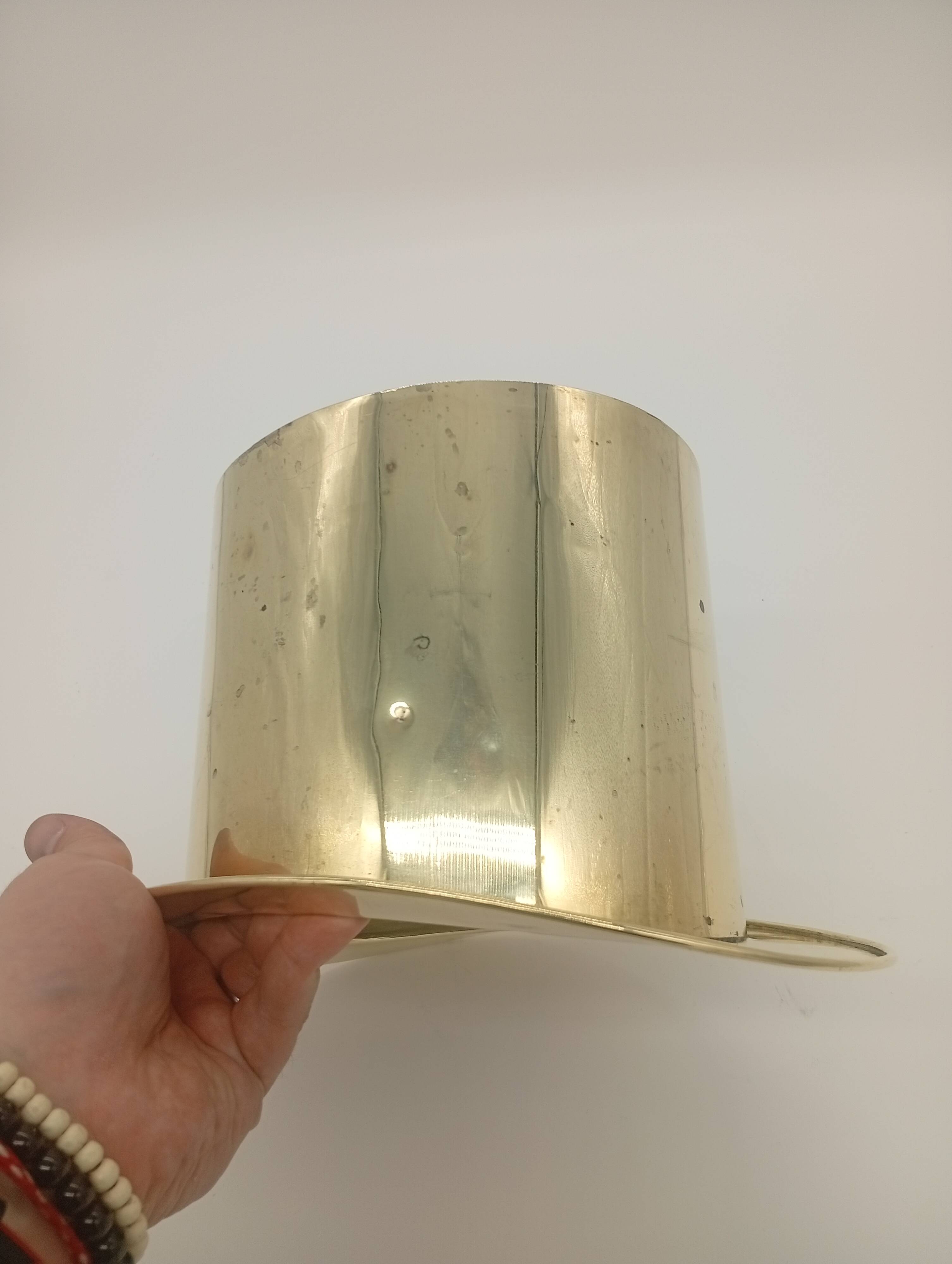 Ice Bucket Champagne Cooler Top Hat Vintage Brass