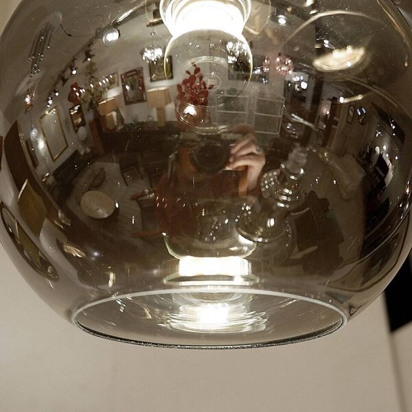 Modern Sculptural Hanging Lamp - 5 glass globes