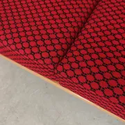 Folding bench Daybed sofa red and black fabric Libena Ex Teh