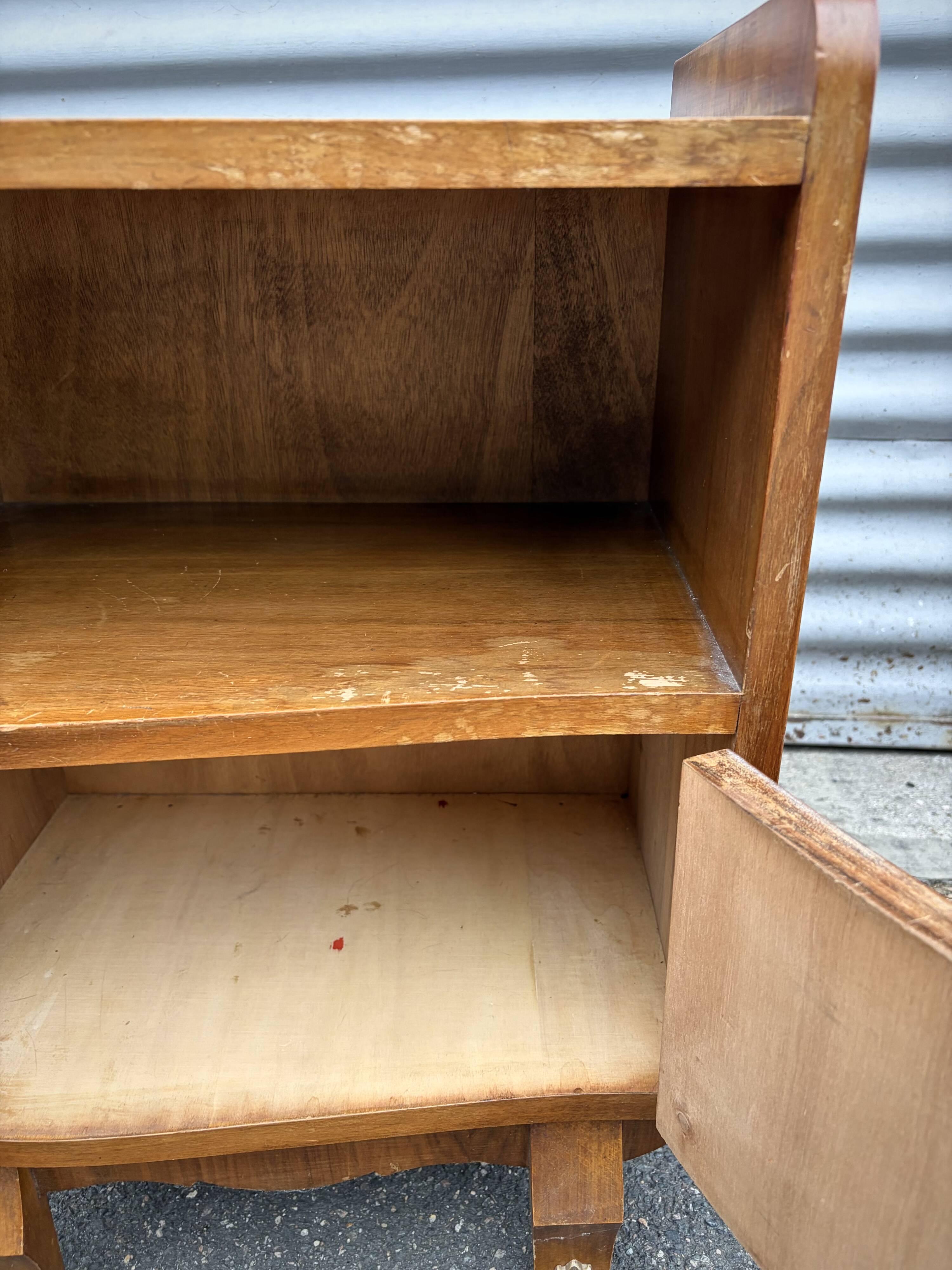 Magnificent Vintage Art Deco Bedside Table from the 1940s | Nightstand to Restore
