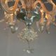 Venetian chandelier in colorless murano glass, 6 arms of light circa 1950