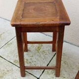 Pair of vintage wooden stools from the reconstruction period from the 40s and 50s