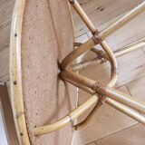 Rattan/bamboo and wood coffee table. Vintage 50s/60s.