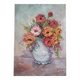 Acrylic on canvas contemporary still life bohemian flower bouquet